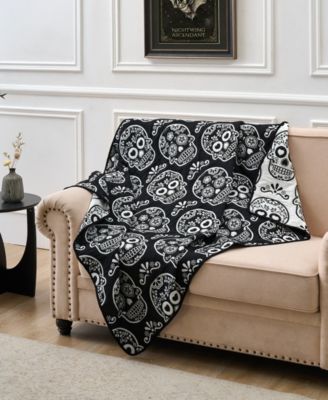 Sugar Skull Reversible Throw, 60" x 50"
