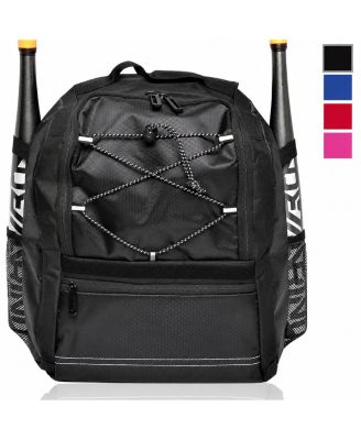 Youth Baseball Softball Bat Backpack With Fence Hook Holds Bats Helmet Gloves Gear