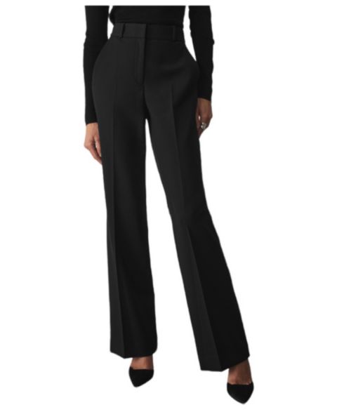 Женские брюки The Fold Alzira High-Waisted, Wide-Leg, Tailored, цвет: Чёрный