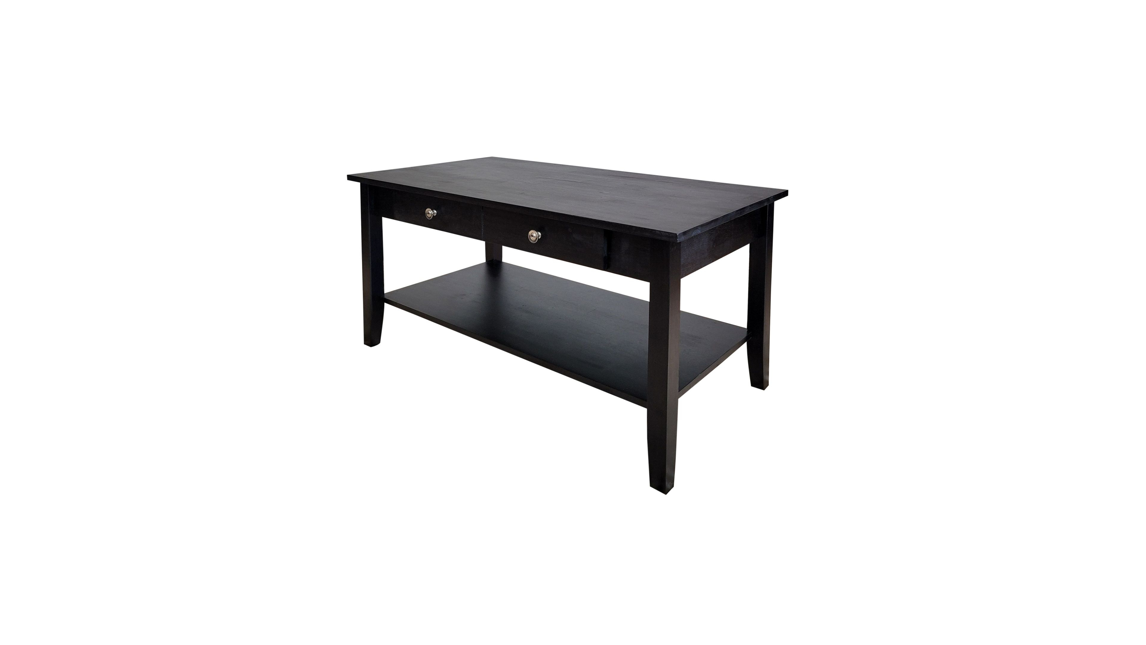 Fairway Avenue Home 38" Rectangle Wood Coffee Table with Drawer