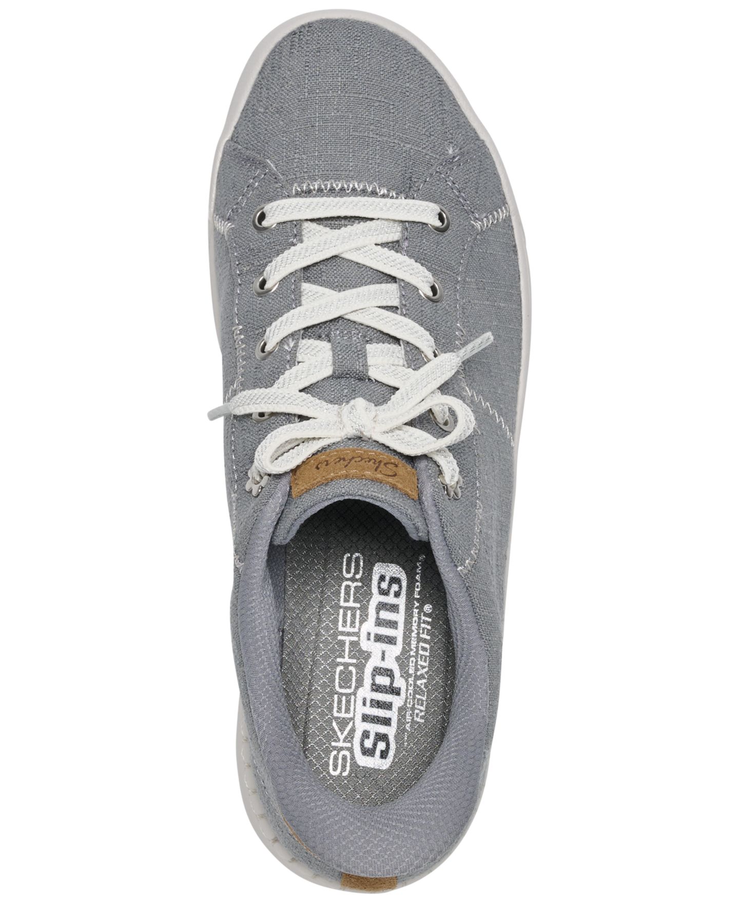 Женские кроссовки Skechers Slip-ins Relaxed Fit: Geneva - Posh Ease Slip-On Casual, цвет: Серый — фото 5