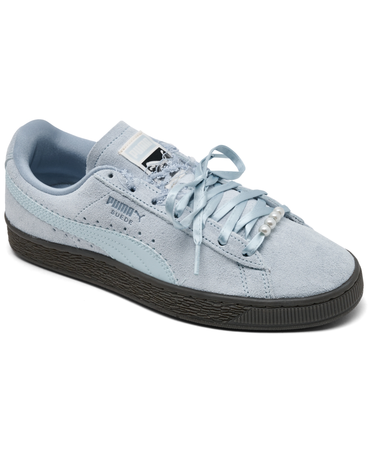 Puma Women's Suede Bloom Rhinestone-Embellished Sneakers from Finish Line - Blue