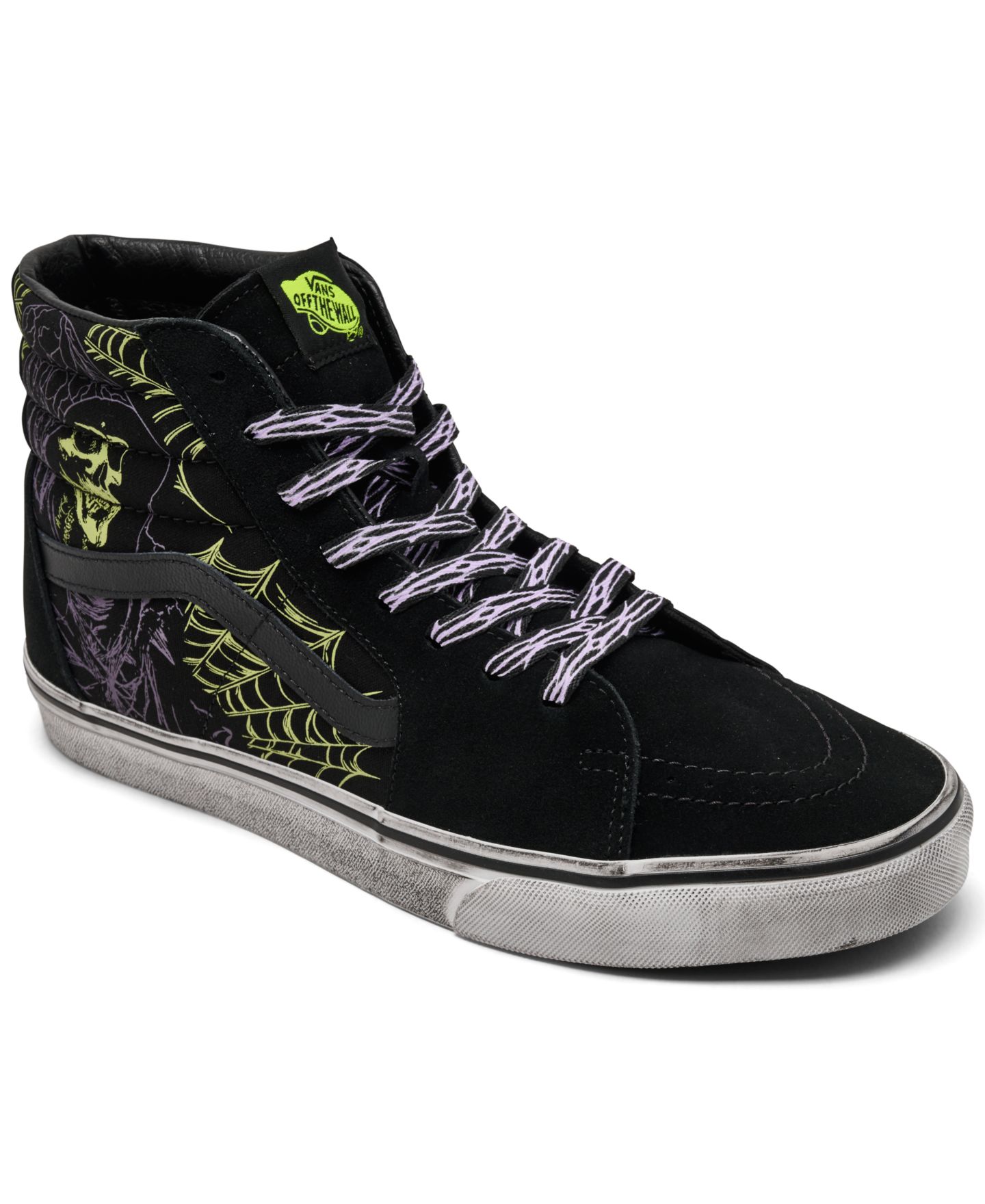 Мужские кроссовки Vans Sk8-Hi Halloween Casual, цвет: Чёрный / Зелёный — фото 1