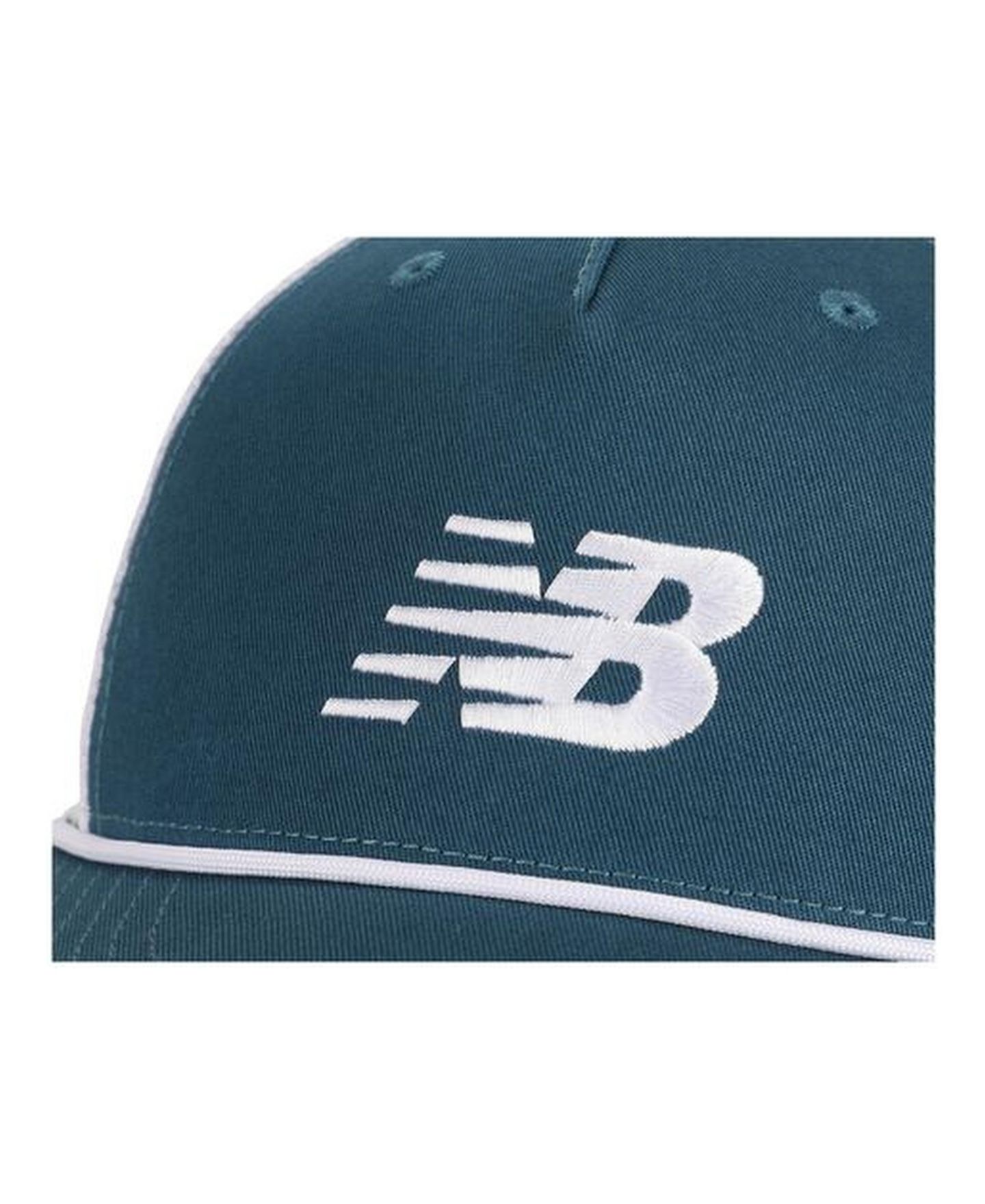 Мужская кепка New Balance 5-Panel A-Frame Adjustable Snapback Trucker Hat, цвет: Синий — фото 2