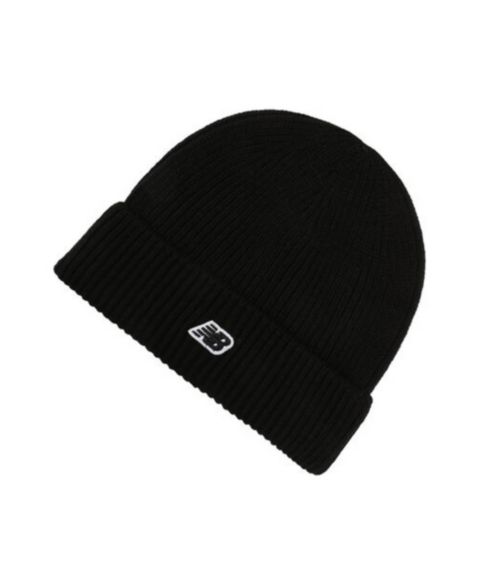Мужская шапка New Balance Chunky-Rib-Knit Cuffed Watchman, цвет: Чёрный