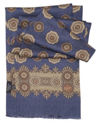 Silvestri Silk Double-Sided Medallion Motif Scarf