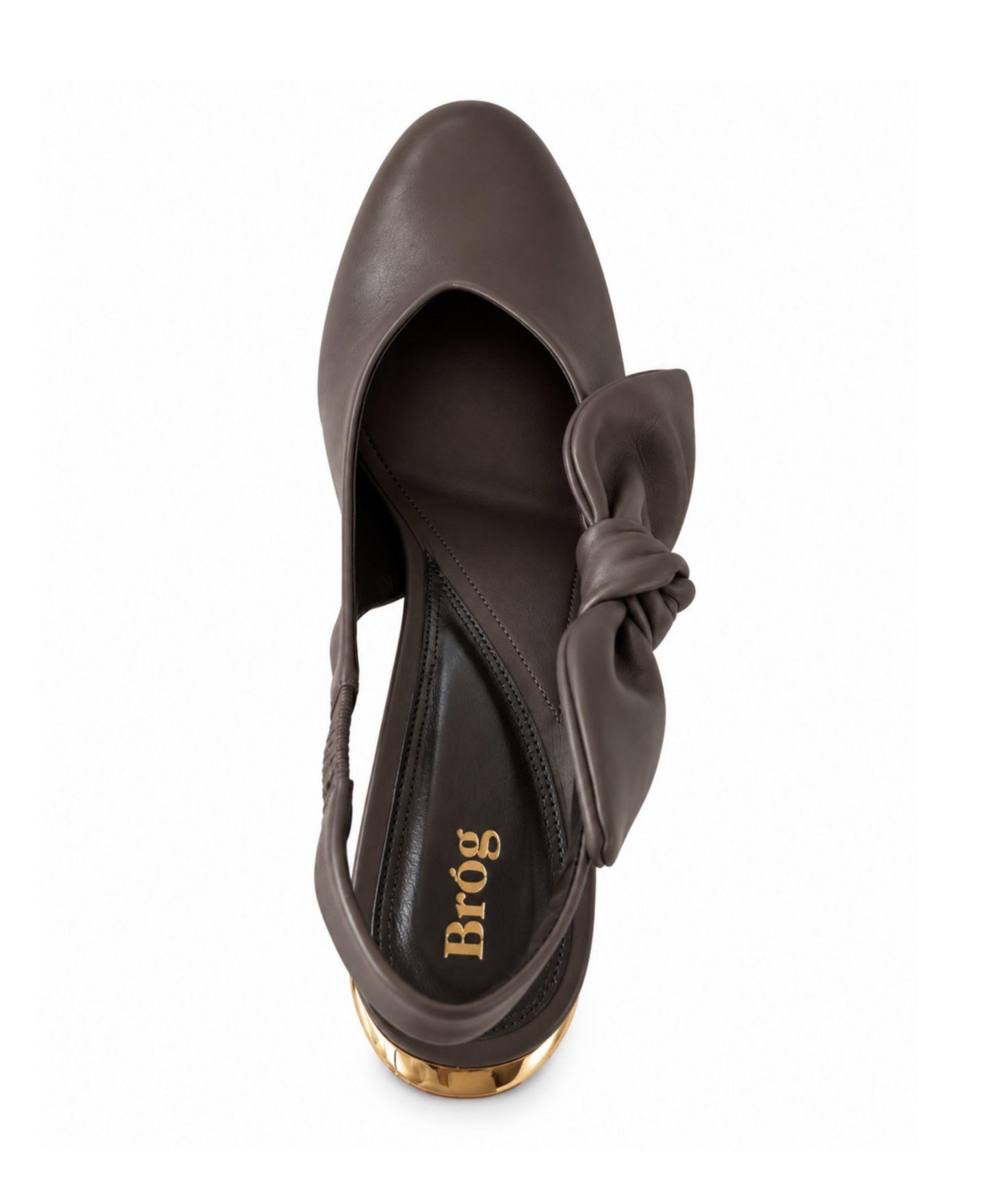 Женские туфли Bróg Una Column-Heel Round-Toe Slingback, цвет: Какао коричневый — фото 2