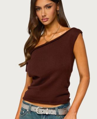 Women's Lauria Off-Shoulder Sleeveless Knit Top