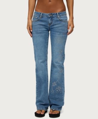 Women's Anola Low-Rise Studded Bootcut Jeans