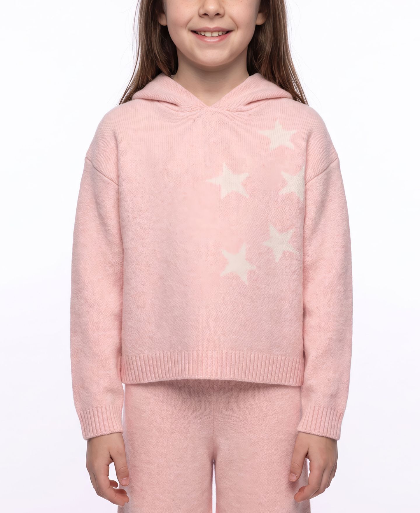 Худи CeCe Star-Print Long-Sleeve для девочек, цвет: Светлый розовый — фото 1