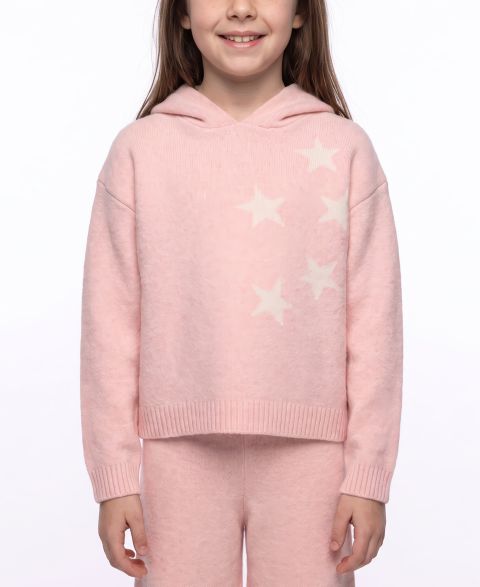 Худи CeCe Star-Print Long-Sleeve для девочек, цвет: Светлый розовый