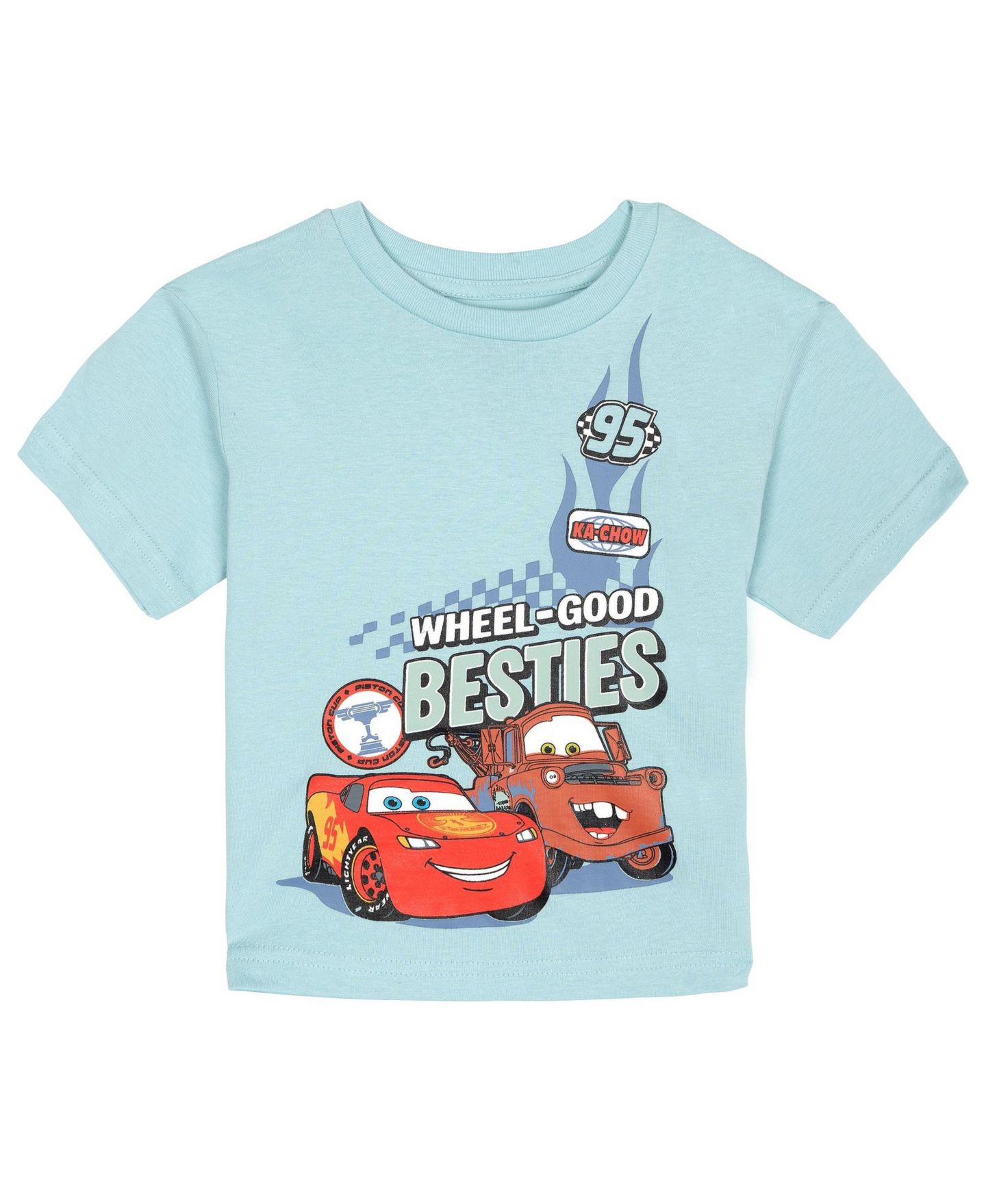 Футболки Cars Jersey Graphic, 2-Pack для мальчиков, цвет: Бежевый синий — фото 3