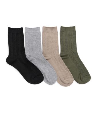 Women's Lume Ribbed Crew Socks, 4-Pack