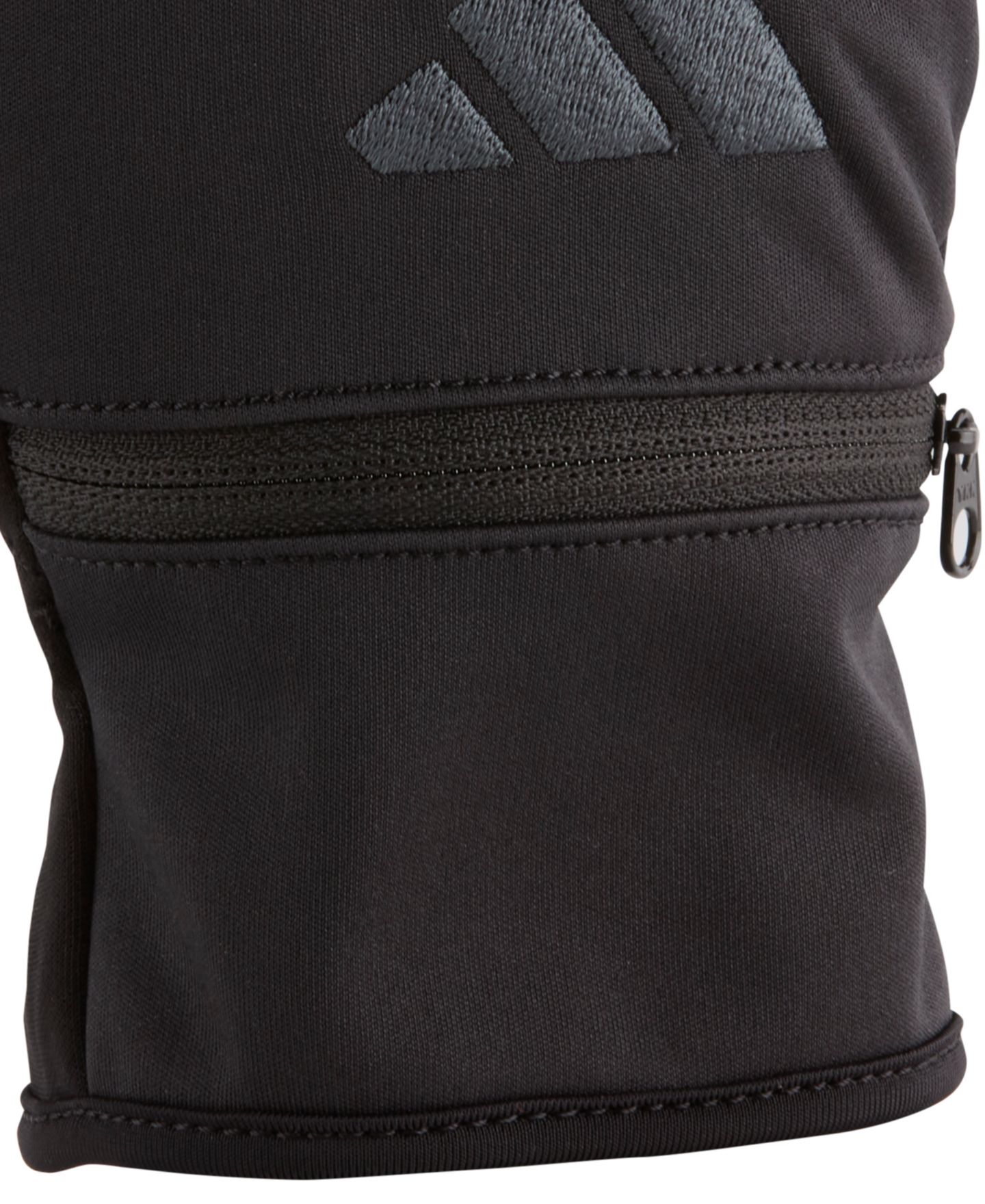 Мужские перчатки adidas Glory Touchscreen Zipper-Pocket, цвет: Чёрный — фото 3
