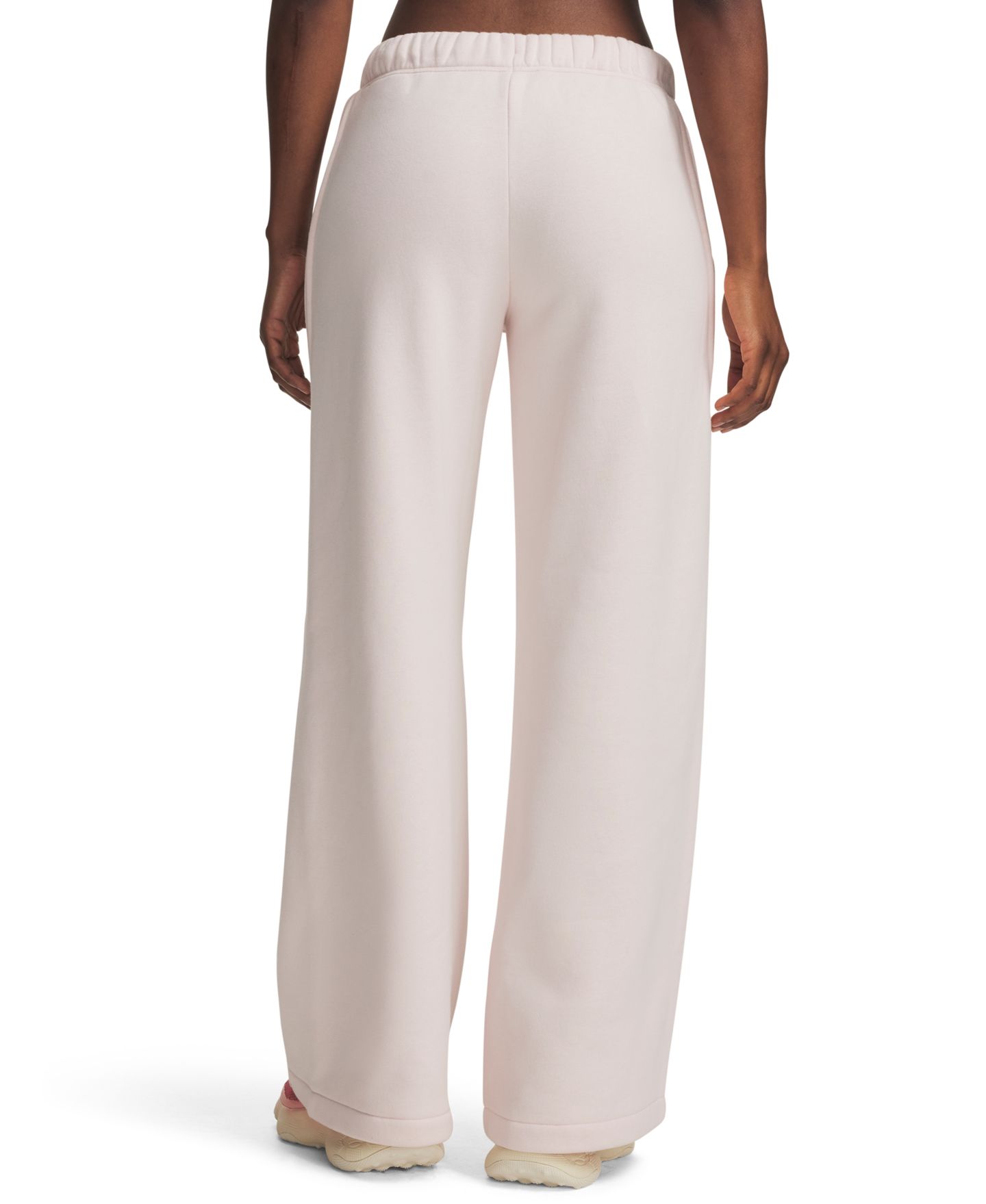 Женские брюки Under Armour Icon Sama Fleece Wide-Leg, цвет: Розовый — фото 4