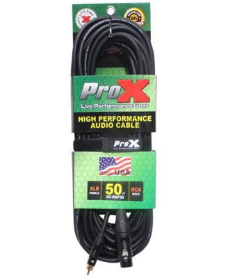 XC-RXF50 High-Performance RCA-M to XLR3-F Audio Cable 50 ft.