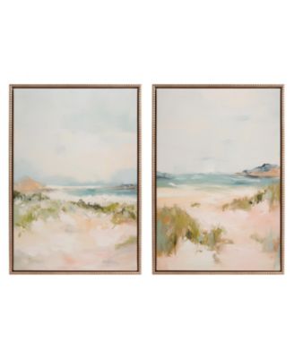Sylvie Beaded Tranquil Landscape III and V Framed Canvas Art Set by Amy Lighthall