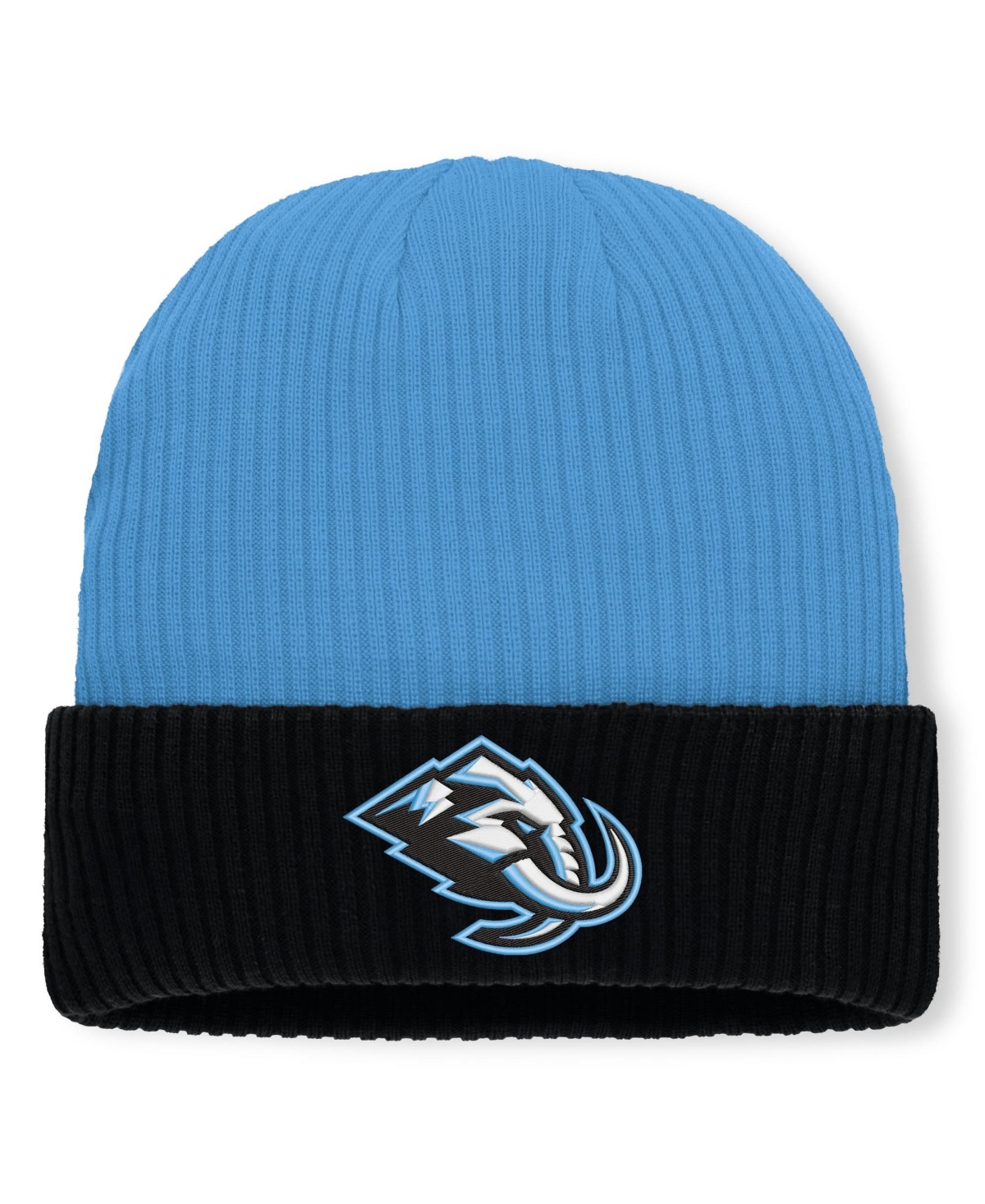 Fanatics Men's Light Blue Utah Mammoth Authentic Pro Rink Cuffed Knit Hat - Light Blue, Black