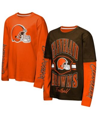 Preschool Brown/Orange Cleveland Browns Motion T-Shirt Combo Set, 2-Piece