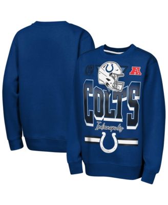 Big Boys' and Girls' Royal Indianapolis Colts Run Fleece Sweatshirt