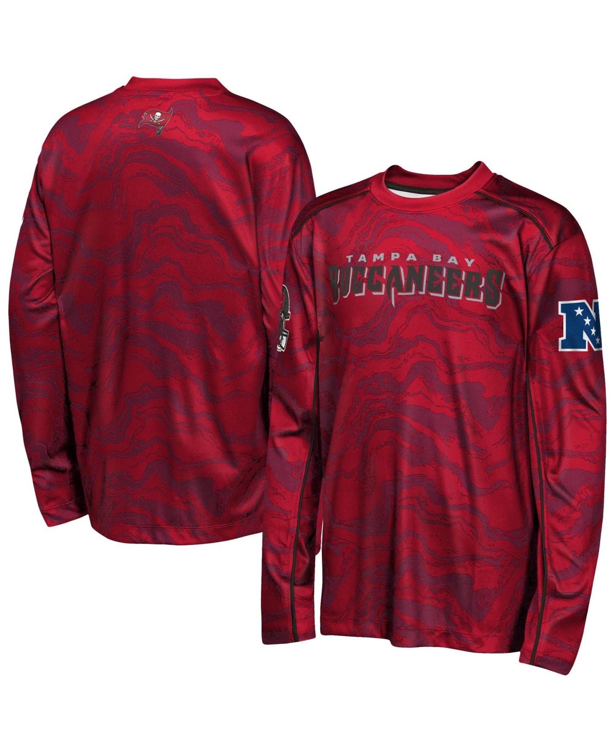 Outerstuff Big Boys' and Girls' Red Tampa Bay Buccaneers Tailgate Performance Long-Sleeve T-Shirt - Red