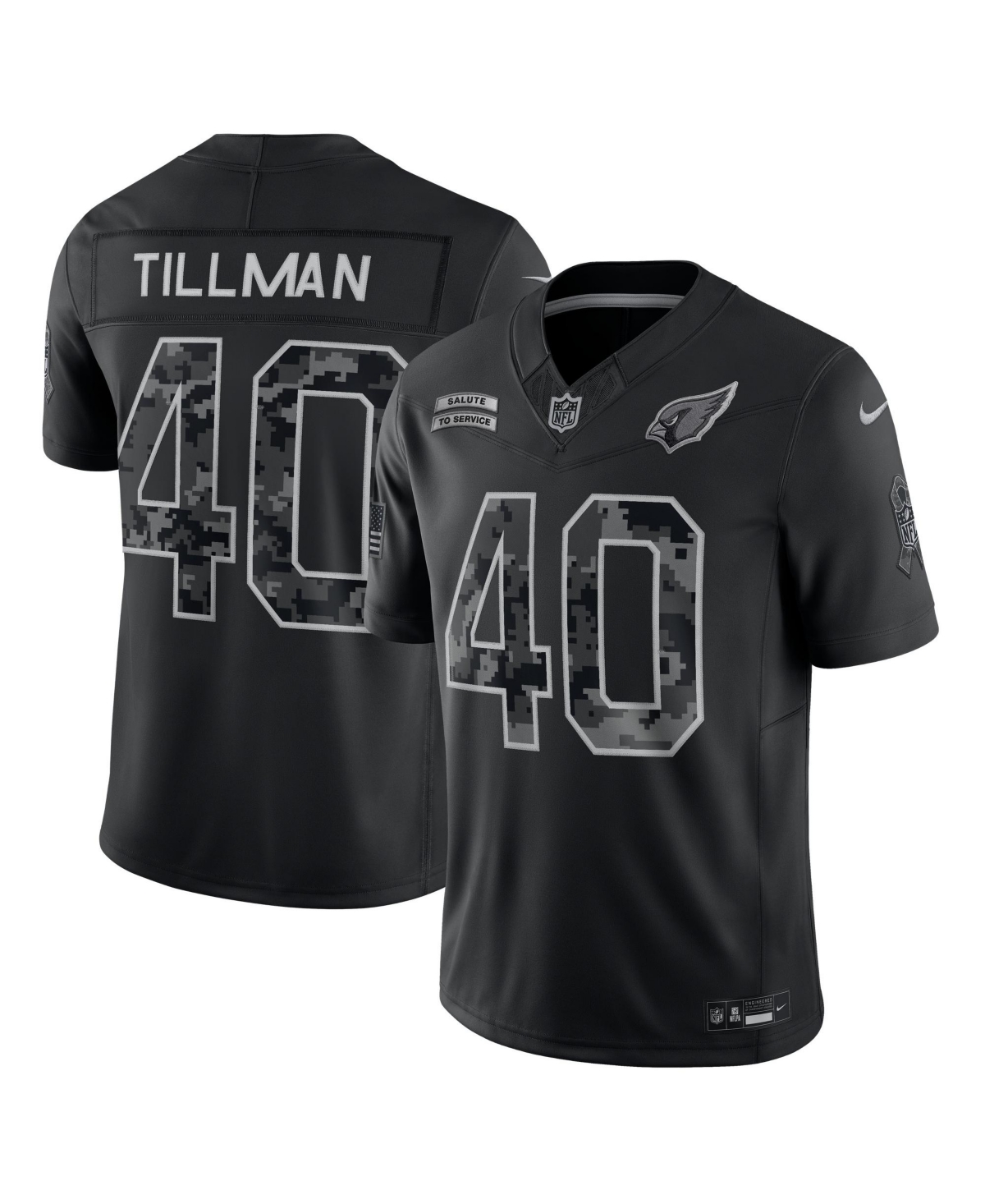 Nike Men's Pat Tillman Black Arizona Cardinals 2026 Salute to Service Retired Player Stitched Limited Jersey - Black