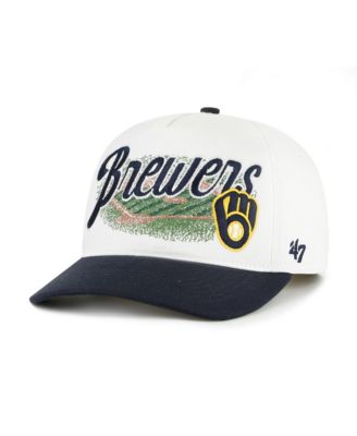 Men's White/Navy Milwaukee Brewers Enfield Hitch Adjustable Hat