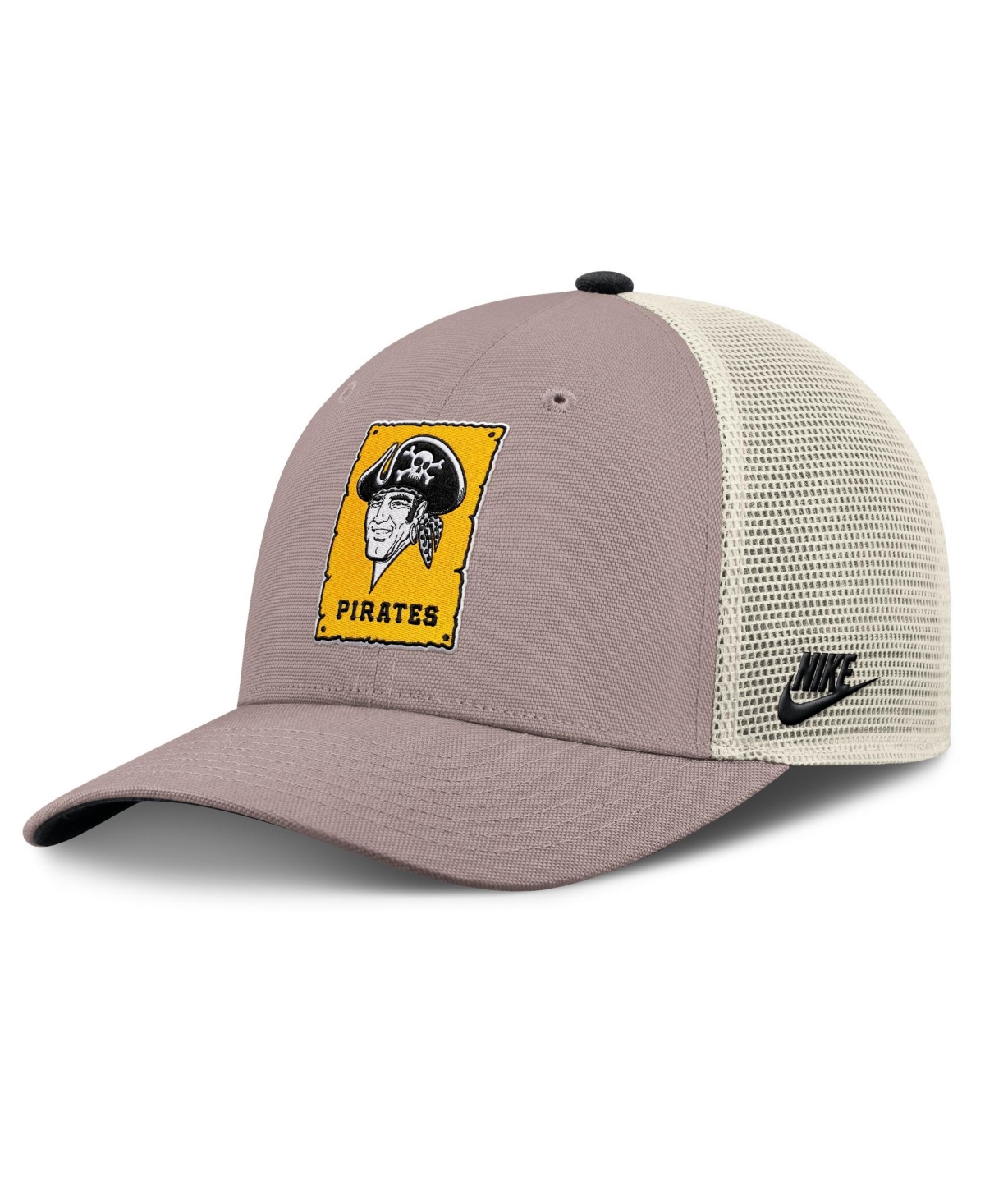 Nike Men's Khaki Pittsburgh Pirates Cooperstown Rise Adjustable Trucker Hat - Khaki