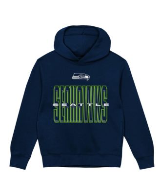 Preschool College Navy Seattle Seahawks Field General Fleece Hoodie