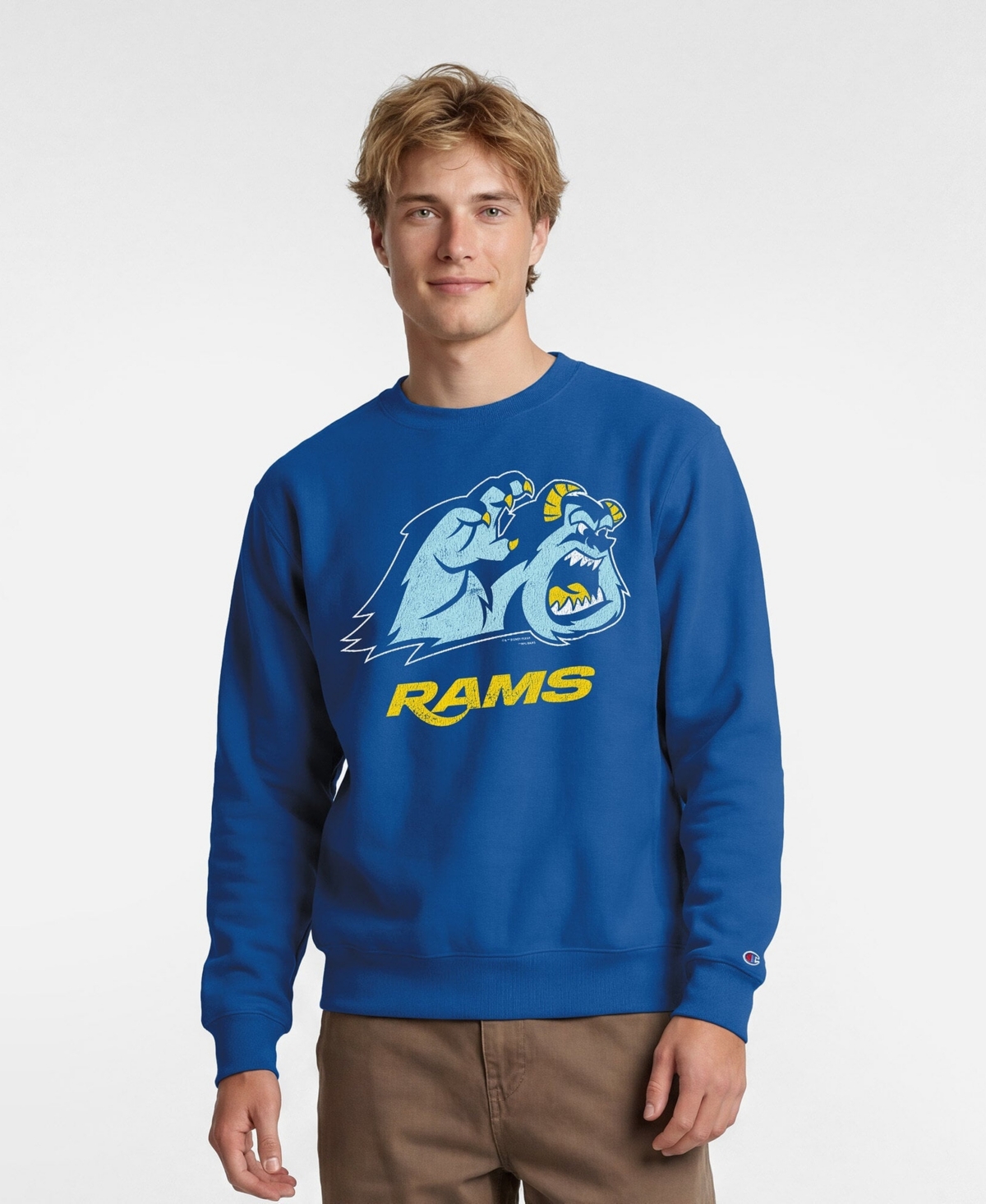 Champion Men's Disney x Royal Los Angeles Rams Sulley Power blend Sweatshirt - Royal