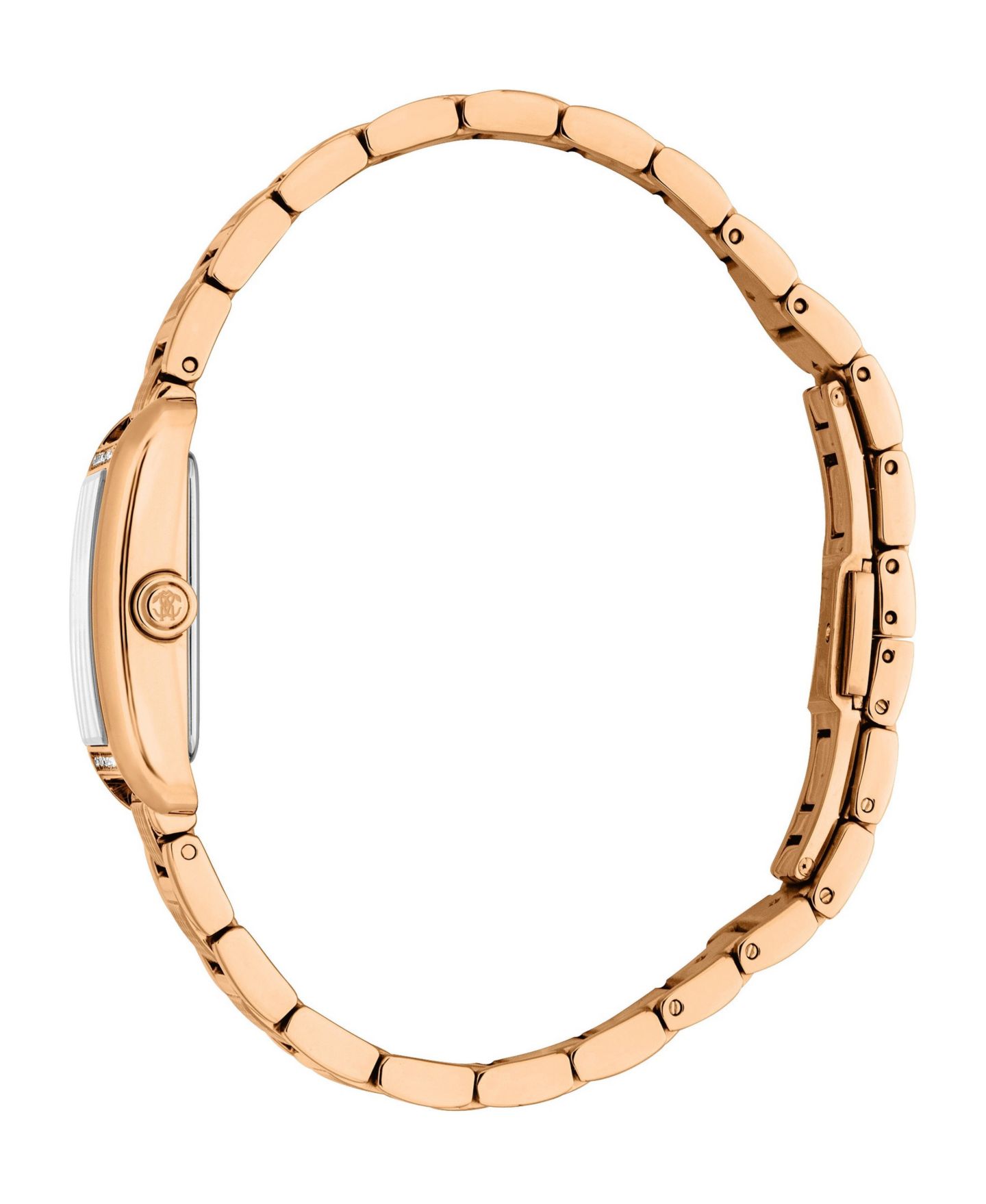 Женские часы Roberto Cavalli Quartz Rose Gold Stainless Steel Bracelet Watch, цвет: Розовый — фото 3