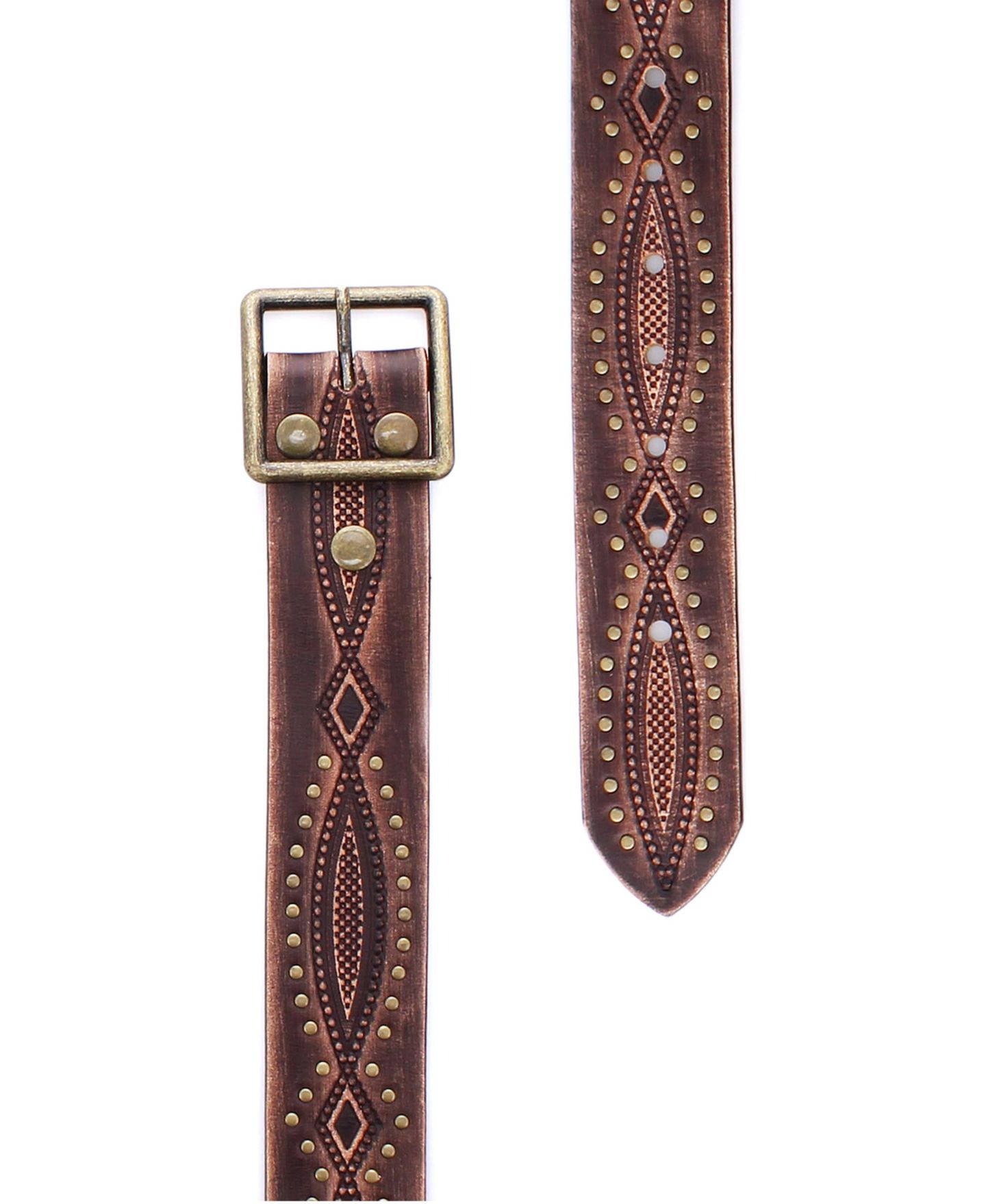 Женский ремень Roan Tooled Pattern Studded Leather — фото 2