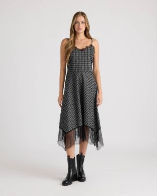 NVLT Women's Handkerchief Lace Hem Dress