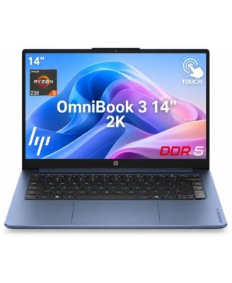 OmniBook 3 14" Touchscreen Laptop with AMD Ryzen 5 230, 32GB DDR5, 1TB SSD, Windows 11 Home