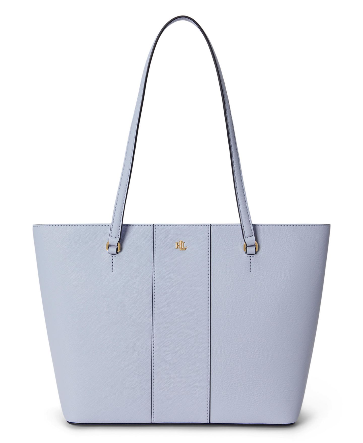 Сумка Lauren Ralph Lauren Crosshatch Leather Medium Karly Shopper Tote, цвет: Чёрный — фото 8