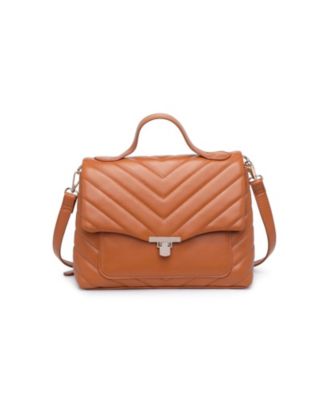 Imani Chevron-Pattern Faux Leather Crossbody Bag