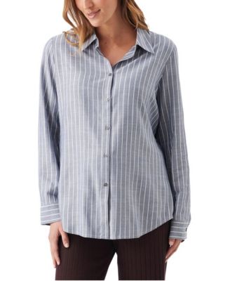 Millie Striped Long-Sleeve Button-Up Shirt