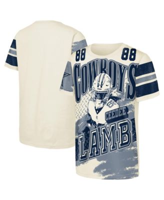 Big Boys' and Girls' CeeDee Lamb Natural Dallas Cowboys Classic Poster T-Shirt