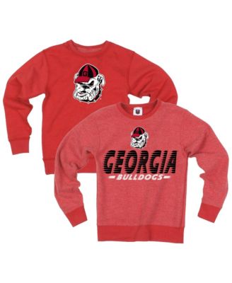Big Boys' and Girls' Red Georgia Bulldogs Reversible Sweatshirt