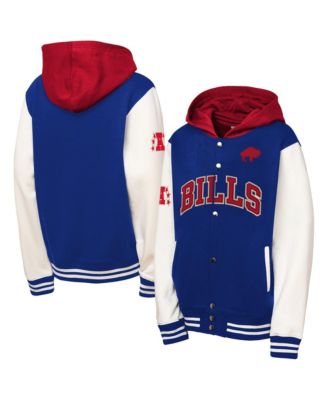 Big Boys' and Girls' Royal Buffalo Bills Court Side Fleece Full Snap Jacket