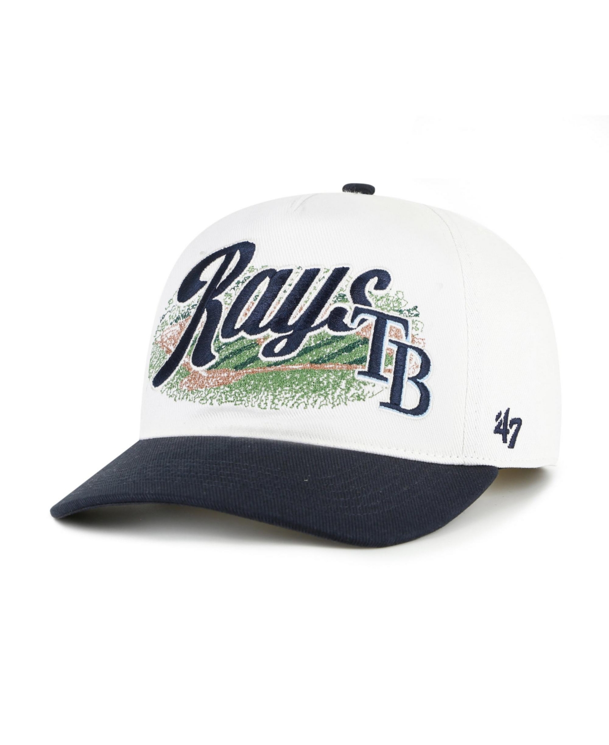 '47 Brand Men's White/Navy Tampa Bay Rays Enfield Hitch Adjustable Hat - White, Navy