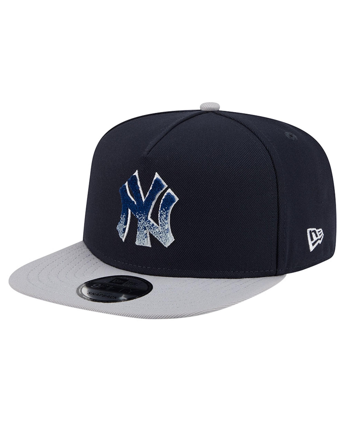 New Era Men's Navy/Gray New York Yankees Chenille Gradient A-Frame 9FIFTY Snapback Hat - Navy, Gray