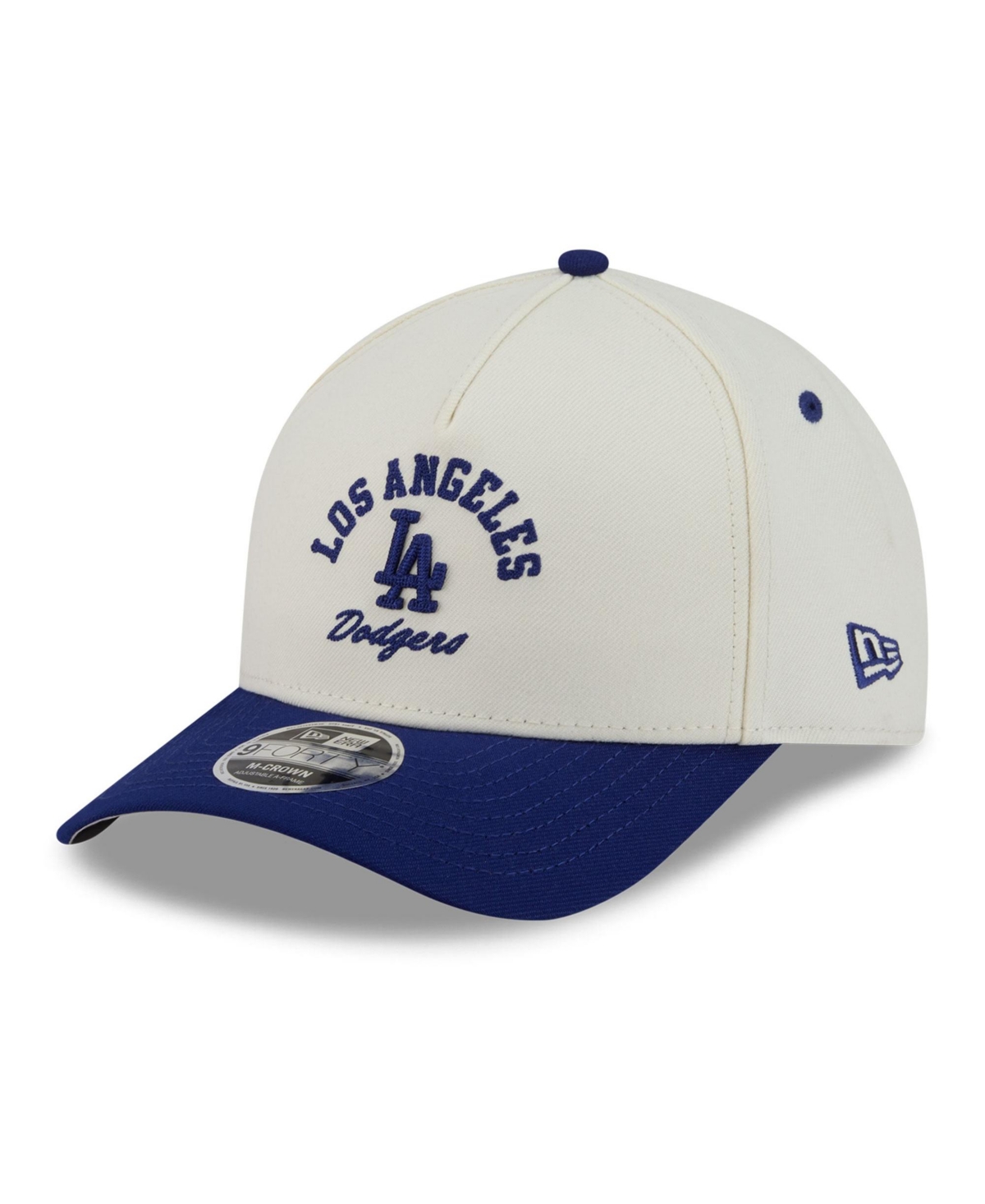 New Era Men's Natural/Royal Los Angeles Dodgers Arch 9FORTY A-Frame M-Crown Adjustable Hat - Natural, Royal