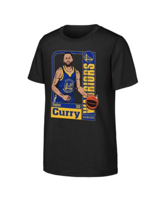 Big Boys' and Girls' Stephen Curry Black Golden State Warriors Calling Card T-Shirt
