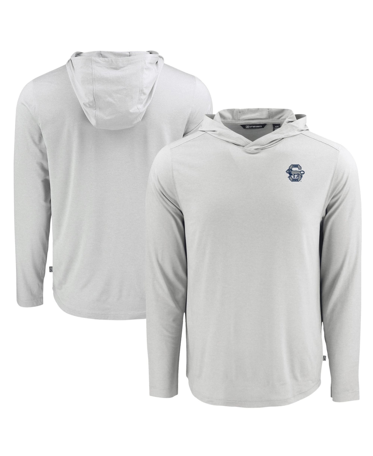 Cutter & Buck Men's Gray Penn State Nittany Lions Coastline Epic Comfort Eco Long-Sleeves Hoodie T-Shirt - Gray