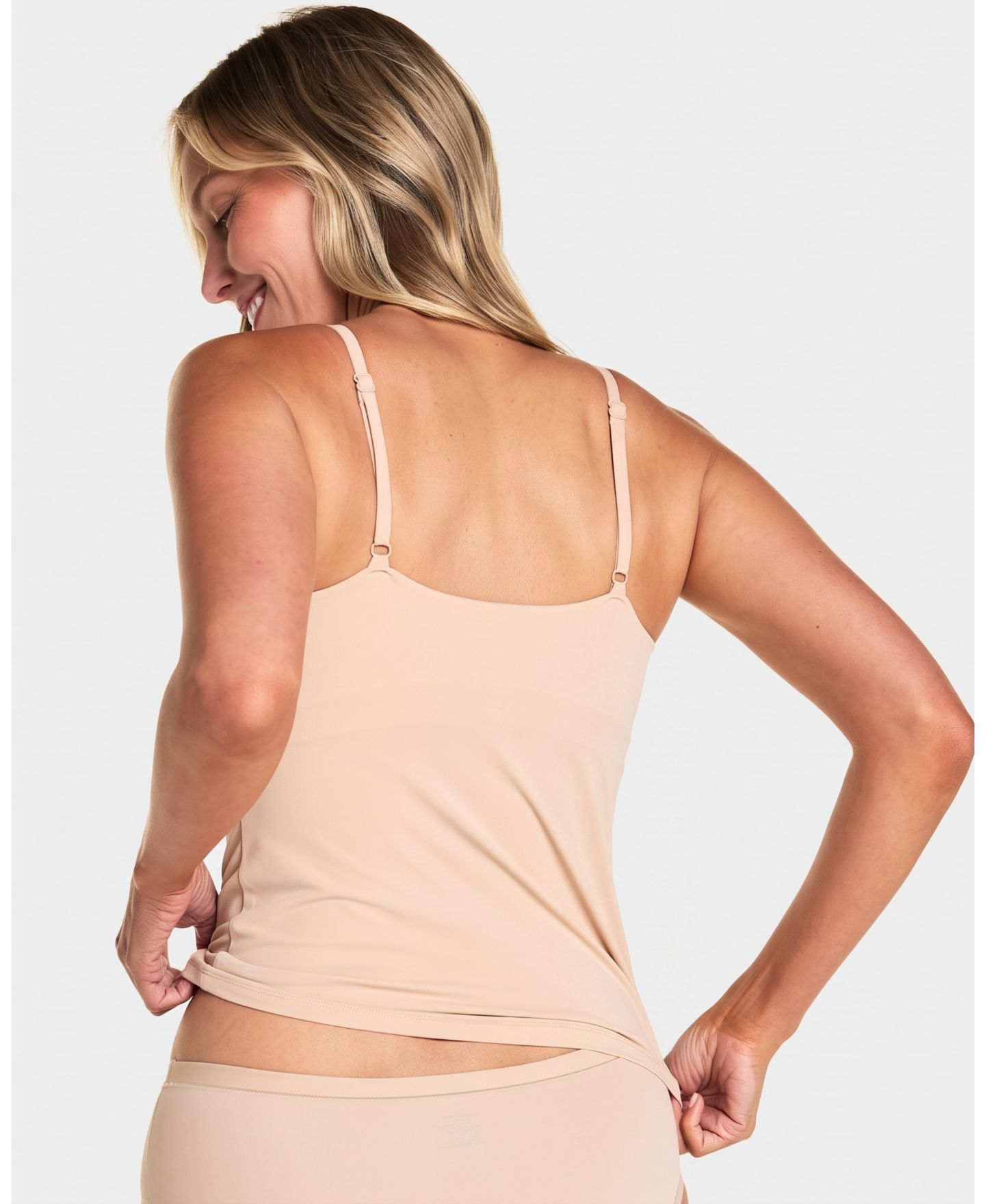 Женский топ Harper Wilde Bliss Scoop Neck Adjustable Strap Fitted Camisole, цвет: Бежевый — фото 2