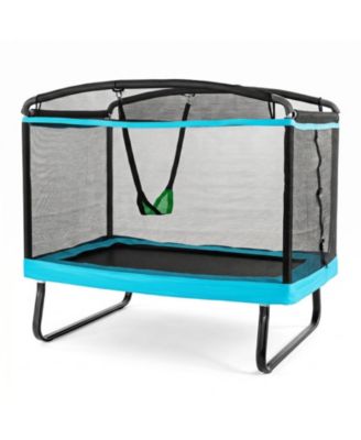 6-Foot Trampoline with Detachable Swing and Safety Enclosure Net, 220 lb. Capacity, Ages 3+