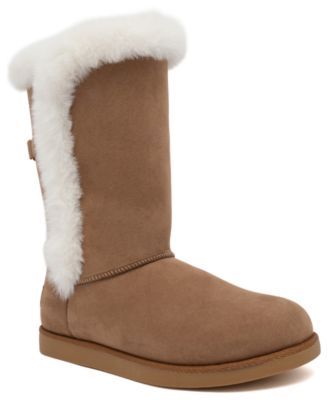Women's Koily Fold Over Faux Fur Trim Pull-On Boots