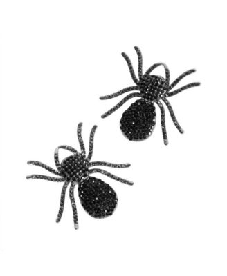 Beaded Spider Rhinestone Hair Clips, Set of 2