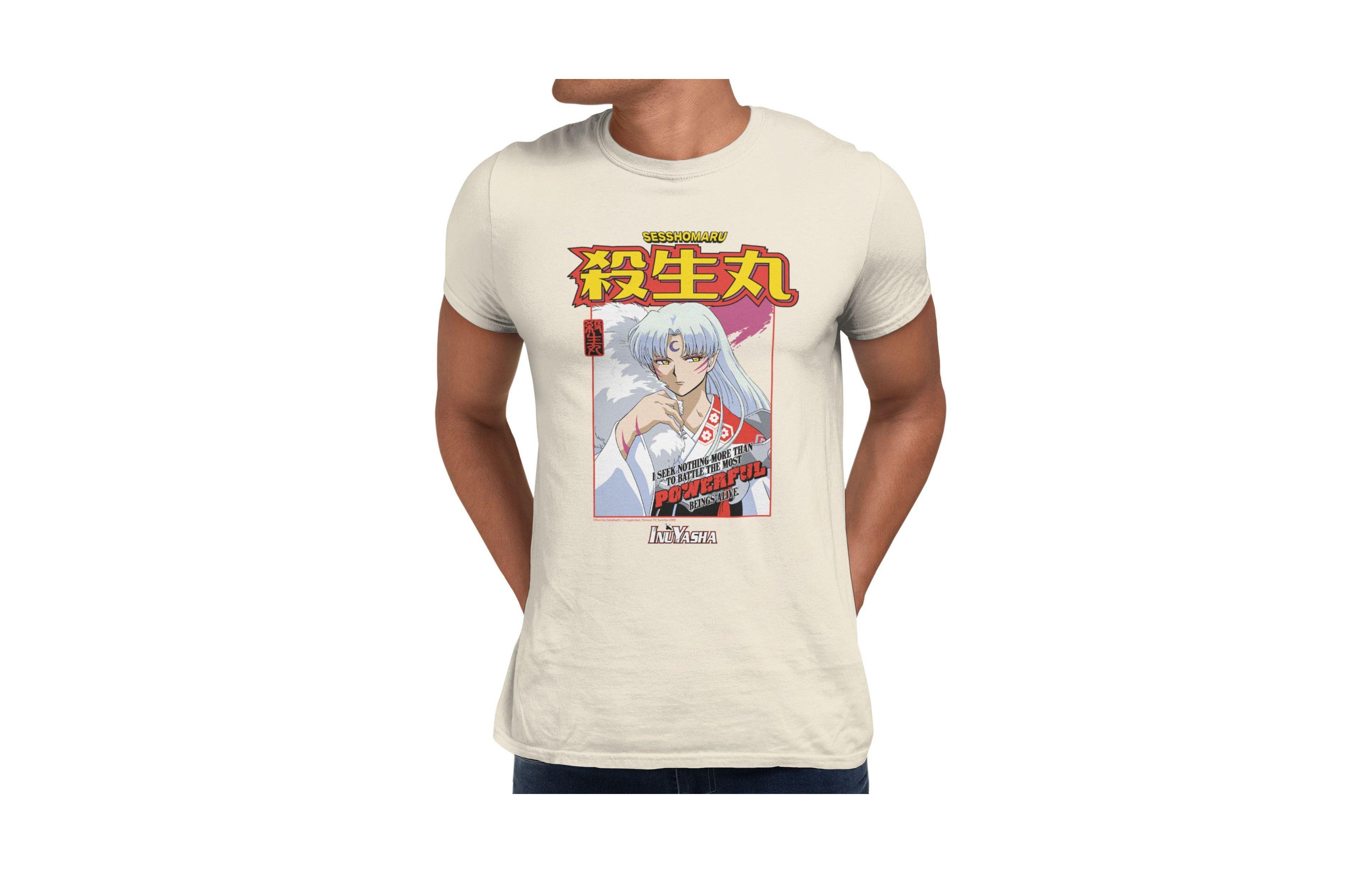 Inuyasha Men's Sesshomaru Powerful Battle Quote Short Sleeve Tshirt